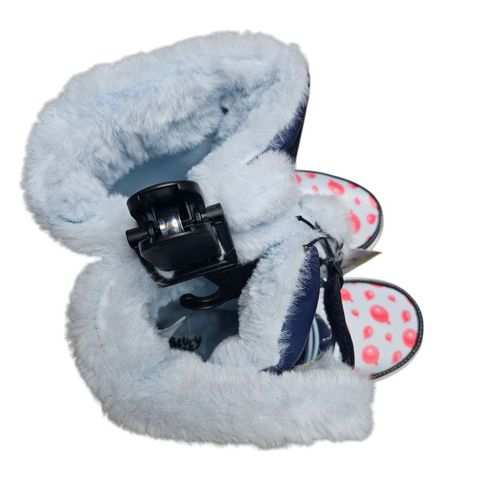 Bluey Toddler Kids 12 Faux Fur Trim Winter Snow Boots - Picture 7 of 9